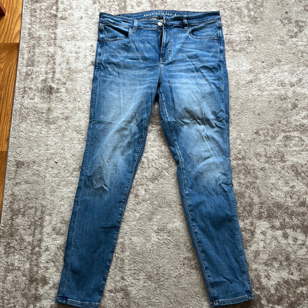 Size 14 light wash skinny jeans
